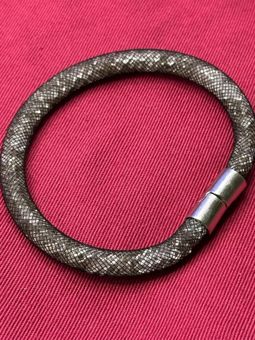 Swarovski Stardust Black Crystal Mesh Bracelet